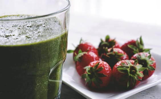 delicious smoothie with fresh fruits