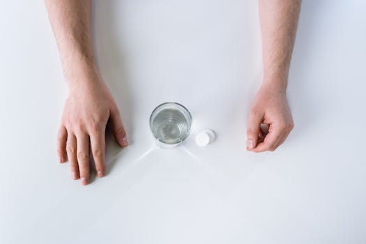 fiber supplement in a glass of water