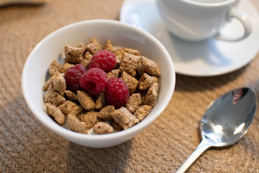 delicious fruit and whole grain breakfast bowl