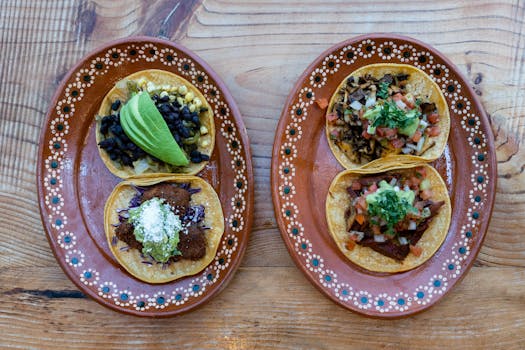 delicious black bean tacos with toppings