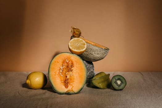 colorful array of whole grains, fruits, and vegetables