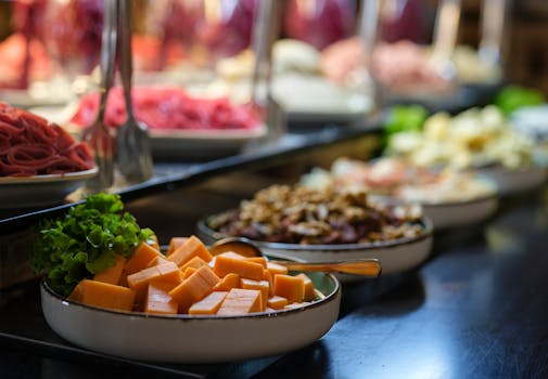 colorful salad with nuts and seeds