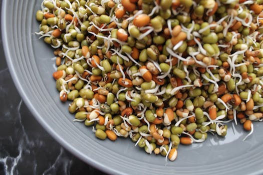 a bowl of mixed beans and lentils