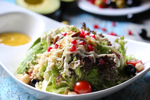 a close-up of colorful quinoa salad