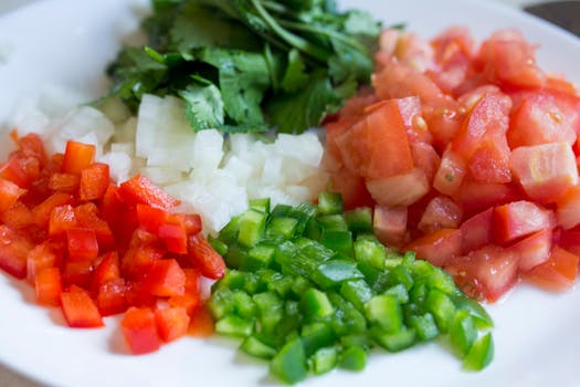 colorful salad with fiber-rich ingredients