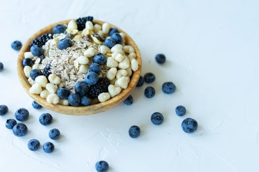 healthy bowl of oatmeal with fruits