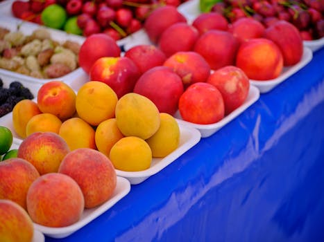 fiber-rich foods displayed on a table