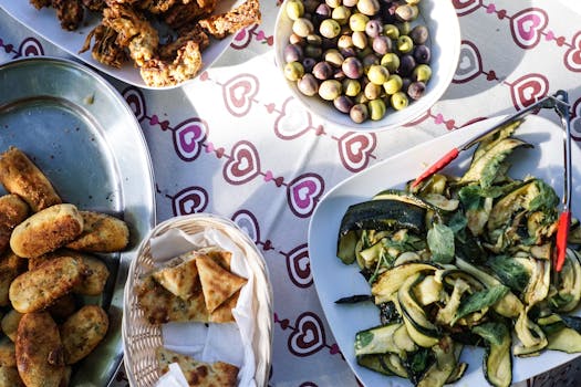 colorful platter of low-calorie snacks