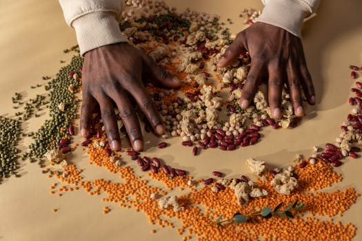 colorful beans and lentils