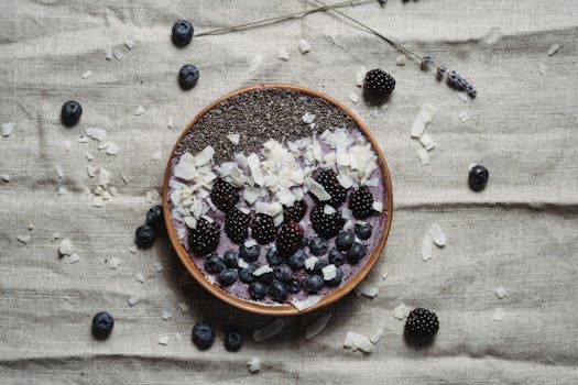 Colorful smoothie ingredients