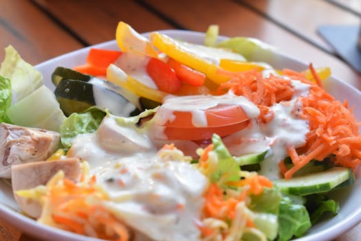 colorful salad with various vegetables